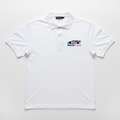 NFL Need for Lights branded white polo shirt with gradient logo