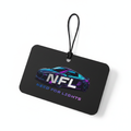 NFL Need for Lights car air freshener with purple-teal Audi R8 gradient logo